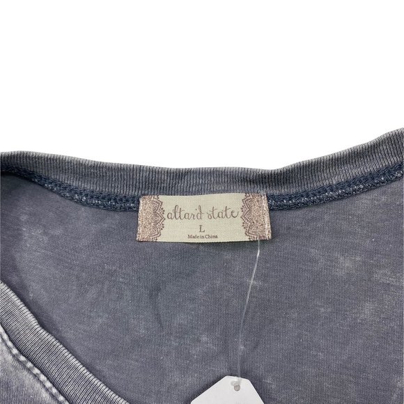 Altar'd State Tank Top Womens Size L Tail Gate Football Vintage Gray Shirt - Picture 5 of 10